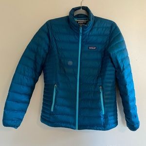 Patagonia Blue Puffer Down Sweater Jacket
